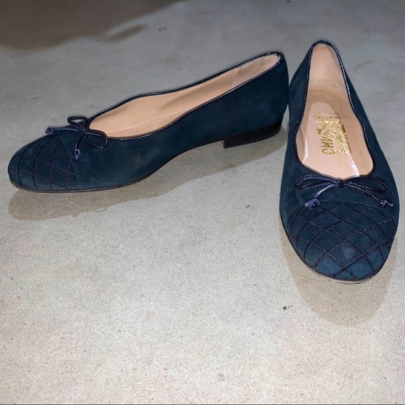 ferragamo velvet flats